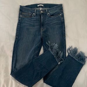 Good American Fringe Ankle Jeans